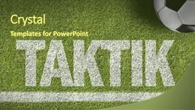  Presentation with tactics - Presentation theme with military strategy - soccer field with the text background and a tawny brown colored foreground