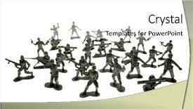  Presentation with soldiers - Cool new presentation design with military strategy - toy soldiers over white backdrop and a white colored foreground