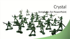  Presentation with soldiers - Colorful theme enhanced with military strategy - toy soldiers over white backdrop and a white colored foreground