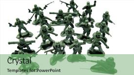  Presentation with soldiers - Presentation with military strategy - toy soldiers background and a seafoam green colored foreground