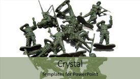  Presentation with soldiers - Theme featuring military strategy - toy soldiers background and a seafoam green colored foreground