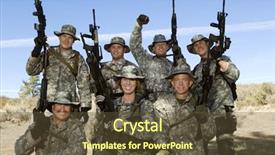  Presentation with mission - Audience pleasing PPT theme consisting of military team on a mission backdrop and a  colored foreground