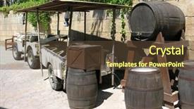  Presentation with jeep - PPT layouts featuring stress relief - glass cup with herbal tea background and a  colored foreground.