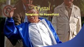  Presentation with veterans - Theme with military-veterans-in-parade background and a tawny brown colored foreground