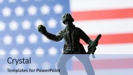  Presentation with air force - Slide deck featuring air force symbol - american soldier background and a light blue colored foreground