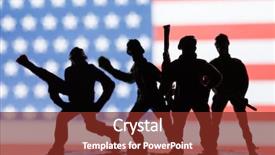  Presentation with american colleges - Cool new theme with air force symbol - american soldier backdrop and a tawny brown colored foreground