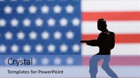  Presentation with american universities - Audience pleasing presentation consisting of air force symbol - american soldier backdrop and a  colored foreground