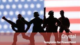  Presentation with air force - Cool new presentation theme with air force symbol - american soldier backdrop and a ocean colored foreground