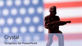  Presentation with air force - Presentation theme having air force symbol - american soldier background and a light blue colored foreground