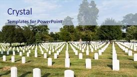  Presentation with united states - Audience pleasing presentation theme consisting of arlington national cemetery washington backdrop and a sky blue colored foreground
