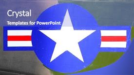  Presentation with air force - Theme enhanced with us air force stars background and a cobalt blue colored foreground