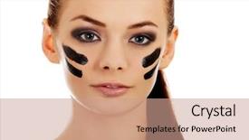  Presentation with military women - Colorful slide deck enhanced with military women with war paint backdrop and a  colored foreground