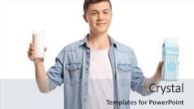  Presentation with white milk - Cool new PPT layouts with milk and a milk carton backdrop and a light blue colored foreground
