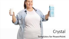  Presentation with white milk - PPT layouts featuring milk and a milk carton background and a  colored foreground