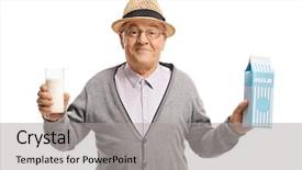  Presentation with white milk - Cool new slides with milk and a milk carton backdrop and a light gray colored foreground