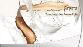  Presentation with milk splash - Amazing slides having milk and chocolate splash isolated backdrop and a lemonade colored foreground