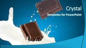  Presentation with chocolate milk - Slide deck having milk and chocolate background and a ocean colored foreground