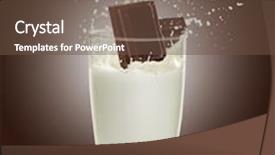  Presentation with chocolate milk - Presentation consisting of milk and chocolate background and a tawny brown colored foreground