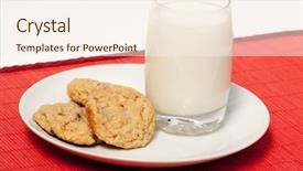  Presentation with delicious christmas cookies - Beautiful presentation featuring milk and cookies - a typical backdrop and a cream colored foreground