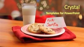  Presentation with santa claus and reindeers - Cool new presentation with milk and cookies for santa backdrop and a tawny brown colored foreground
