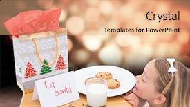  Presentation with design milk - Colorful slide deck enhanced with milk and cookies left out for santa against light design over floor boards backdrop and a coral colored foreground