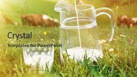  Presentation with cow milk - Amazing presentation theme having milk and cows backdrop and a yellow colored foreground