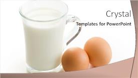  Presentation with clipping - Slide set having milk and eggs isolated background and a white colored foreground