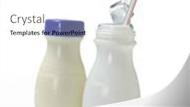  Presentation with bottles - Audience pleasing slides consisting of milk-bottles-full-and-empty backdrop and a white colored foreground