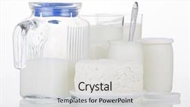  Presentation with dairy products - Amazing slides having milk cheese yoghurt - dairy products backdrop and a light gray colored foreground