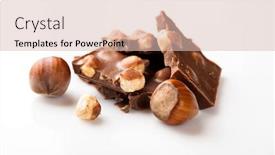  Presentation with chocolate milk - PPT layouts having milk chocolate with hazelnuts background and a lemonade colored foreground