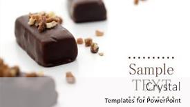  Presentation with nuts milk - Beautiful slide set featuring milk chocolate with nuts on white isolated background backdrop and a white colored foreground