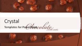  Presentation with nuts milk - Theme consisting of milk-chocolate-with-nuts background and a lemonade colored foreground