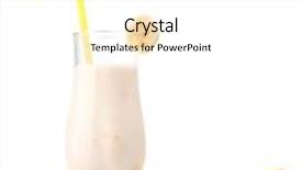  Presentation with chocolate milk - Presentation having cocktail with bananas and chocolate background and a white colored foreground