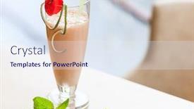  Presentation with mint - Beautiful presentation featuring milk-cocktail-with-mint backdrop and a sky blue colored foreground