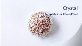  Presentation with coconut leaves for coconut - Audience pleasing slides consisting of milk cream - chocolate truffles rolled in coconut backdrop and a sky blue colored foreground