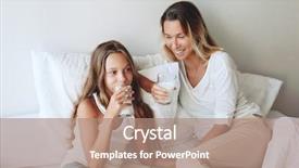  Presentation with mom daughter - Slides enhanced with milk drink - mom with her tween daughter background and a coral colored foreground