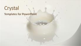  Presentation with ripple - Cool new presentation theme with milk drop ripple close up backdrop and a  colored foreground