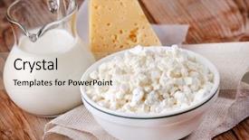  Presentation with dairy products - Slides having milk farm - dairy products background and a lemonade colored foreground