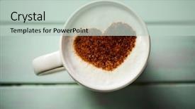  Presentation with milk powder - Slide set consisting of milk foam on a pale background and a soft green colored foreground