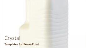  Presentation with plastic container - Beautiful slide set featuring milk in a plastic container isolated on white backdrop and a cream colored foreground