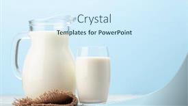  Presentation with milk - Slide deck consisting of milk-in-glass-and-jug background and a sky blue colored foreground