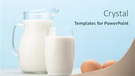  Presentation with chicken - Cool new presentation theme with milk-in-glass-and-jug backdrop and a sky blue colored foreground
