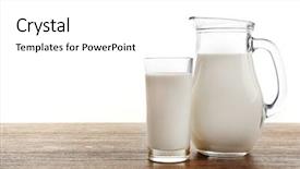  Presentation with white milk - Presentation design enhanced with milk in glass background and a white colored foreground