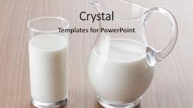  Presentation with milk smoothies - PPT layouts consisting of milk in pitcher background and a light gray colored foreground