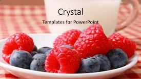  Presentation with checkered tablecloth - PPT layouts consisting of milk on checkered tablecloth background and a lemonade colored foreground