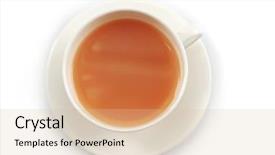  Presentation with milk tea - Cool new presentation theme with tea with milk on white backdrop and a lemonade colored foreground