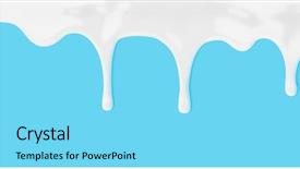  Presentation with white milk - Cool new slides with milk or white liquid dripping backdrop and a arctic colored foreground