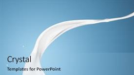  Presentation with milk splash - Audience pleasing slide set consisting of milk or white liquid splash backdrop and a light blue colored foreground