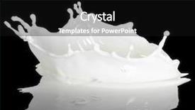  Presentation with black liquid - Slide set featuring milk or white liquid splash isolated on black background background and a black colored foreground