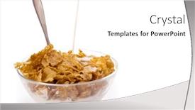  Presentation with white milk - Colorful PPT theme enhanced with milk-pouring-onto-cornflakes-isolated backdrop and a white colored foreground